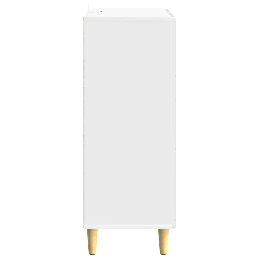 Buffet Blanc brillant 66 x 34,5 x 90 cm Bois d'ingénierie - 6