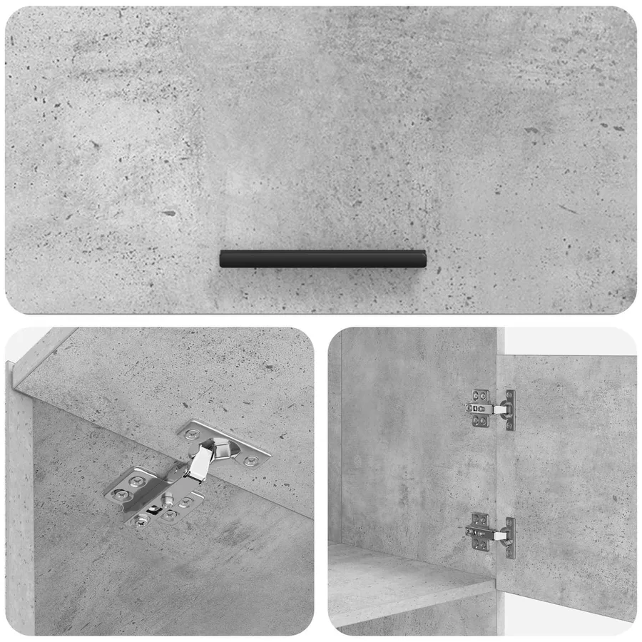 Ensemble de meubles de rangement pour la buanderie 2 pc Béton - 10