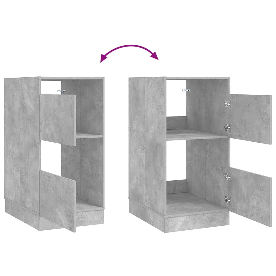 Ensemble de meubles de rangement pour la buanderie 2 pc Béton - 11