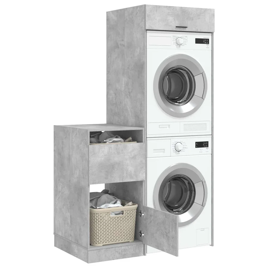 Ensemble de meubles de rangement pour la buanderie 2 pc Béton - 3