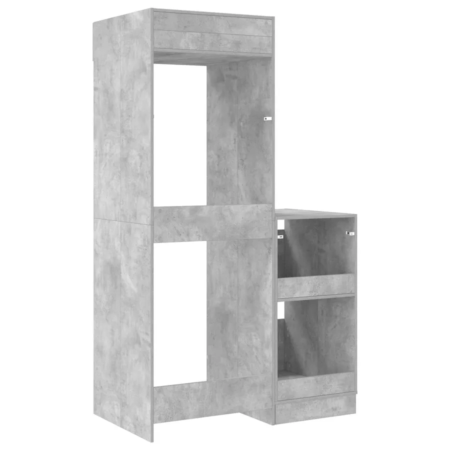 Ensemble de meubles de rangement pour la buanderie 2 pc Béton - 9
