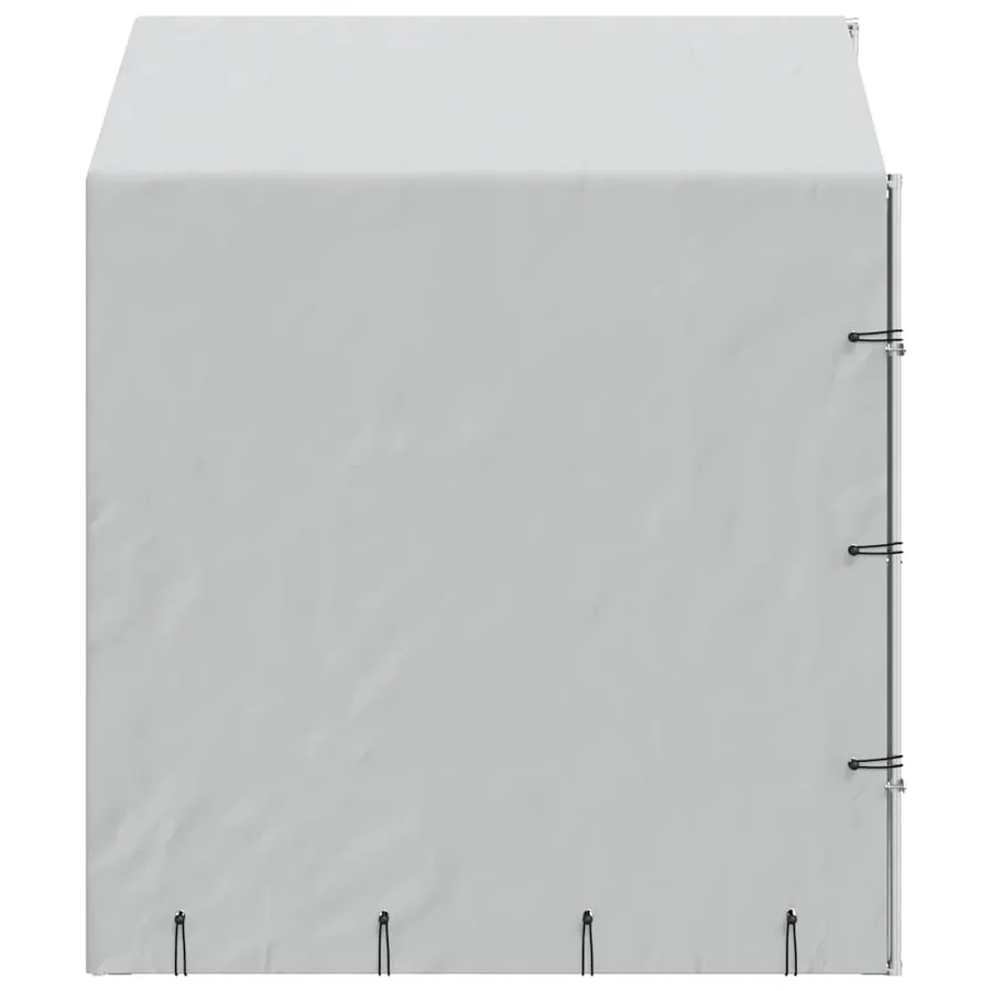 Chenil d'extérieur pour chiens avec toit argenté 2x2x2,5 m - 5