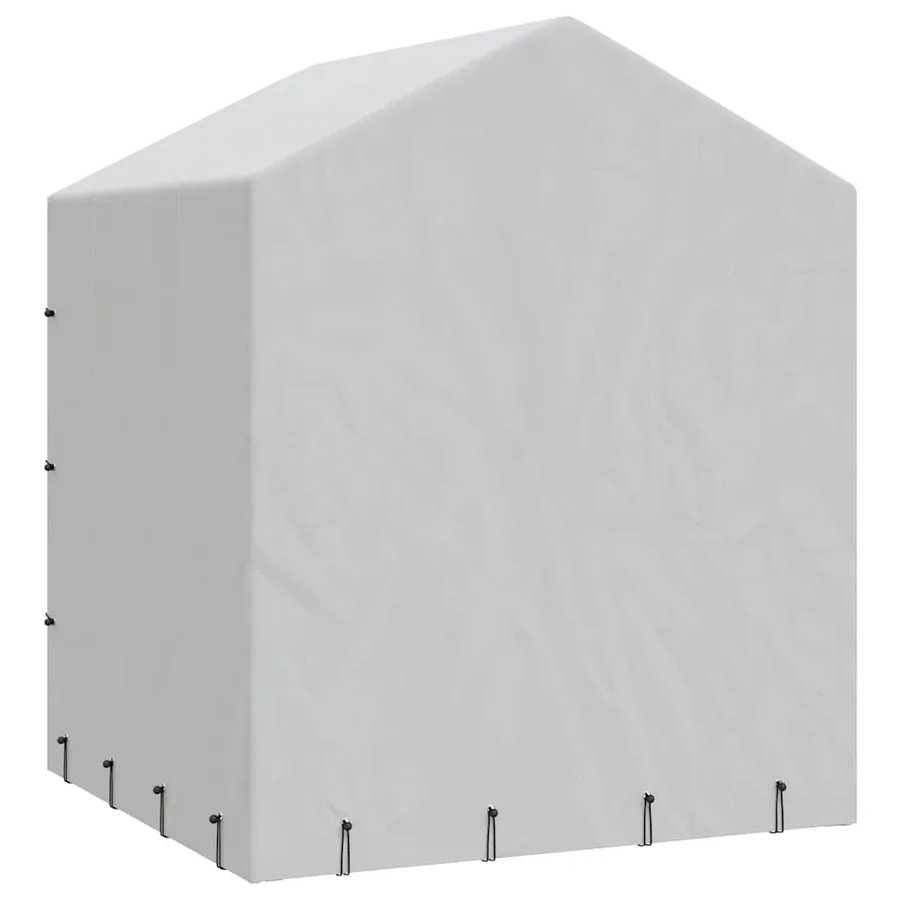 Chenil d'extérieur pour chiens avec toit argenté 2x2x2,5 m - 6