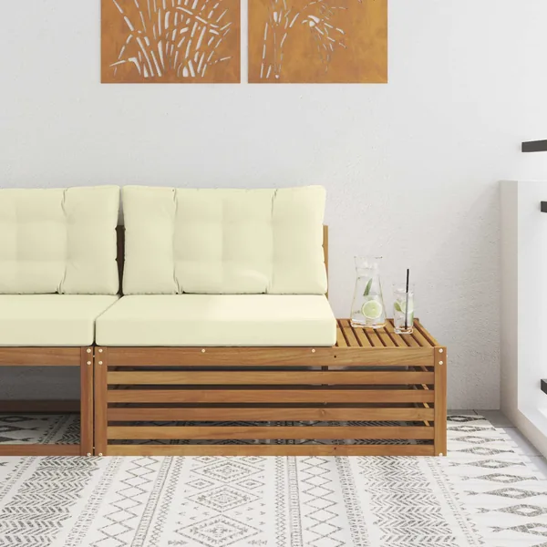 Canapé d'extérieur extrémité Naturel 115 x 83 x 73 cm