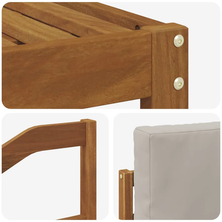 Ensemble de canapés d'extérieur 7 pcs Gris Naturel et Clair - 7