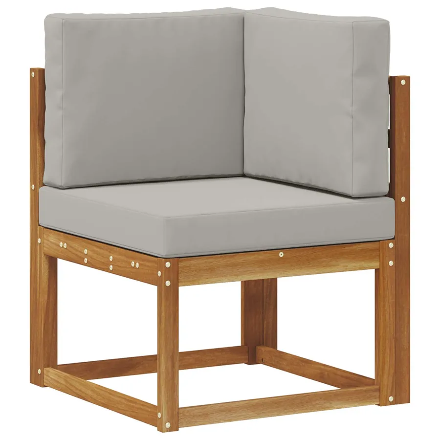 Ensemble de canapés d'extérieur 4 pcs Gris Naturel et Clair - 4