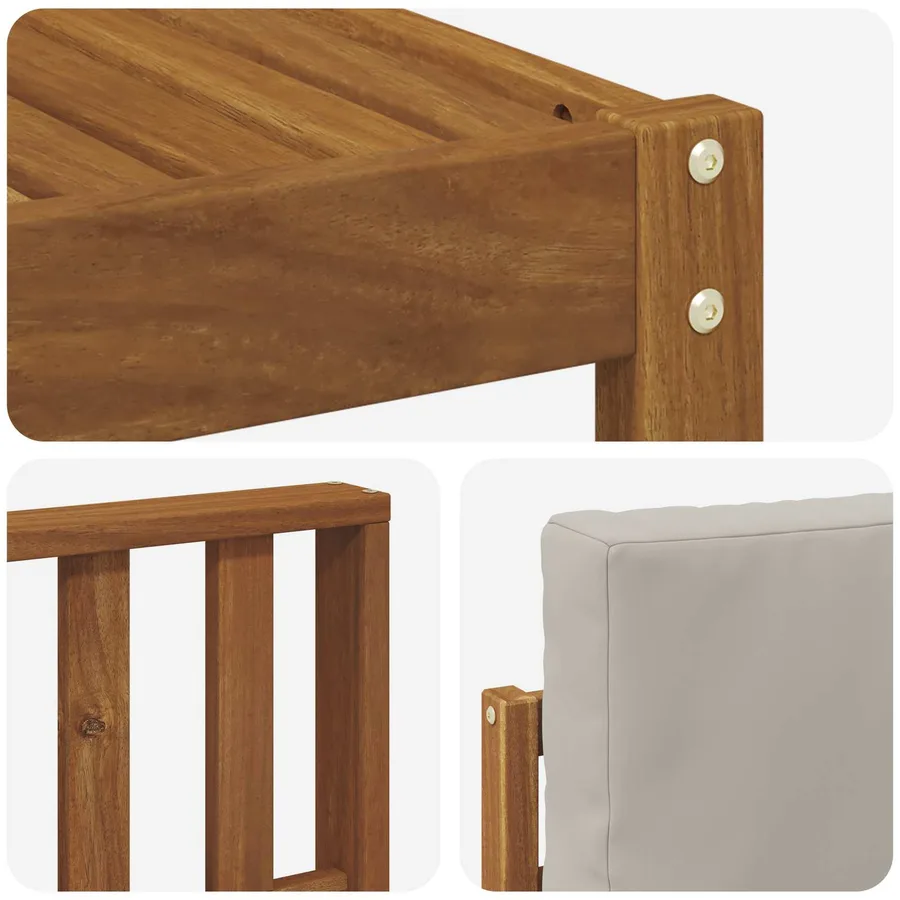 Ensemble de canapés d'extérieur 7 pcs Gris Naturel et Clair - 7