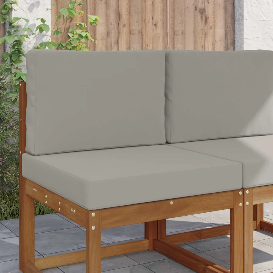 Coussin de canapé d'extérieur 2 pcs Gris Polyester