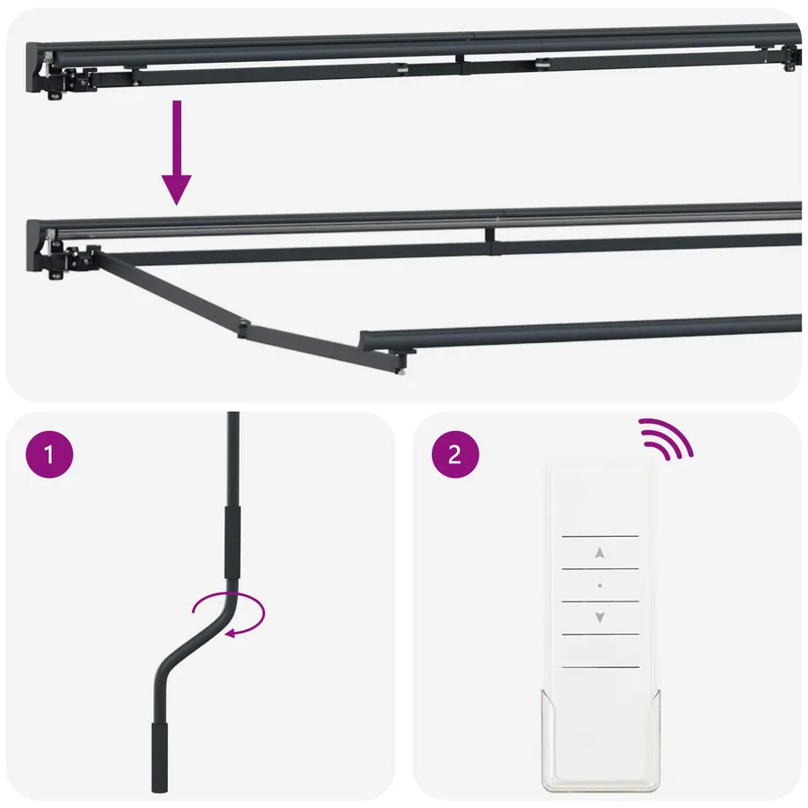Cadre de store rétractable électrique Anthracite 4 × 3,5 m - 7