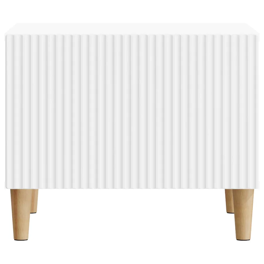 Table basse avec tiroir Blanc 49 x 50 x 40 cm Bois d'ingénierie - 5