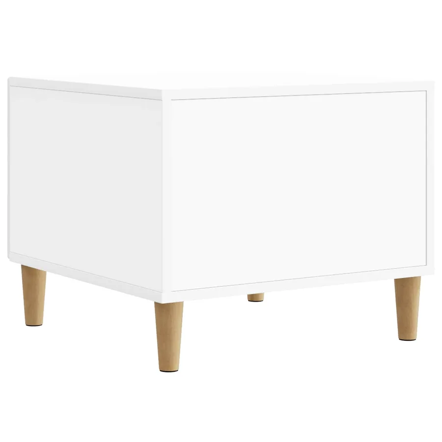 Table basse avec tiroir Blanc 49 x 50 x 40 cm Bois d'ingénierie - 7