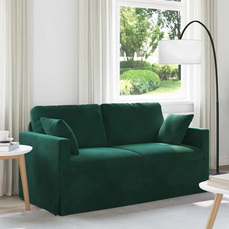 Canapé Vert foncé 158 x 78 x 80 cm Velours