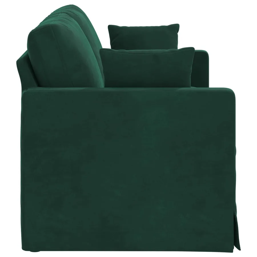 Canapé Vert foncé 158 x 78 x 80 cm Velours - 5