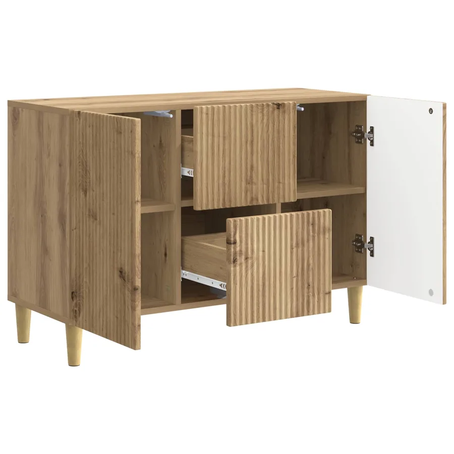 Buffet Chêne artisanal 89 x 34,5 x 60 cm Bois d'ingénierie - 5