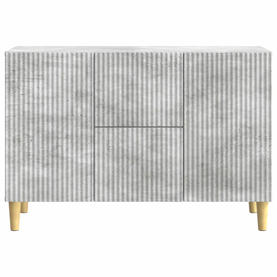 Buffet Gris béton 89 x 34,5 x 60 cm Bois d'ingénierie - 6