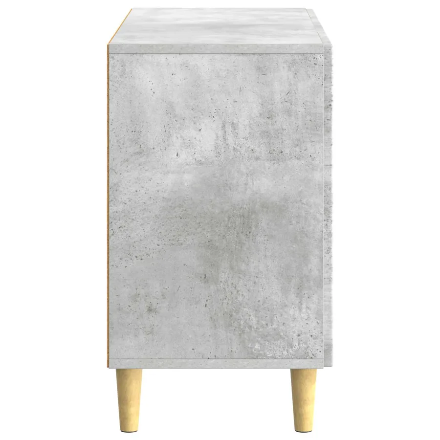 Buffet Gris béton 89 x 34,5 x 60 cm Bois d'ingénierie - 7