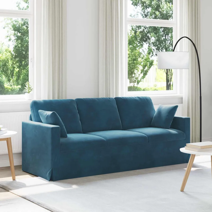 Canapé Bleu 198 x 78 x 80 cm Velours