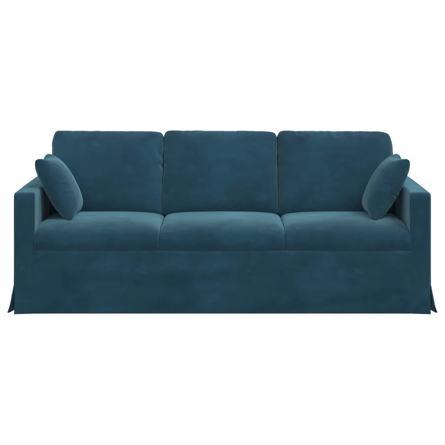 Canapé Bleu 198 x 78 x 80 cm Velours - 4