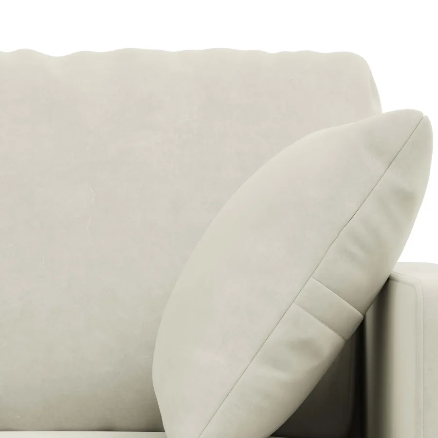 Ensemble de Canapés 2 pcs Crème 138 x 78 x 80 cm Velours - 6