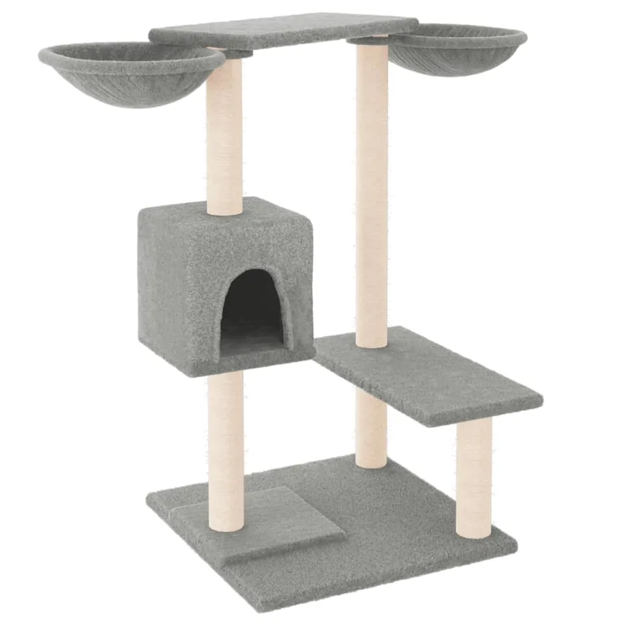 Arbre à chat avec griffoirs gris clair 82 cm - 2