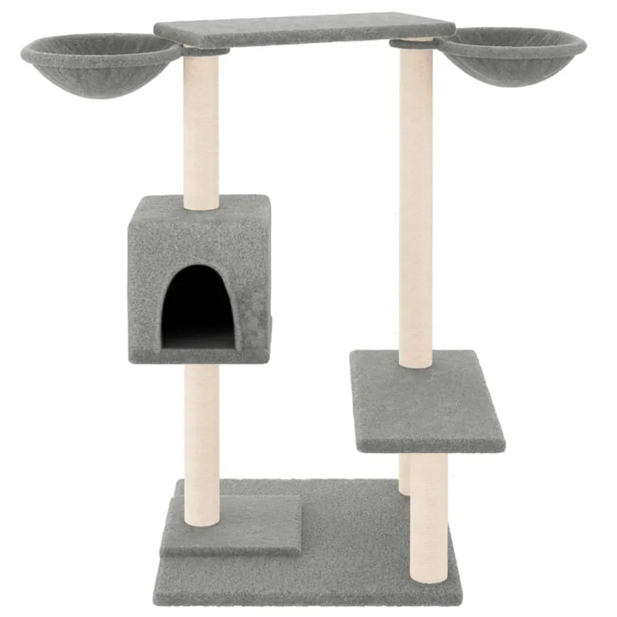 Arbre à chat avec griffoirs gris clair 82 cm - 3