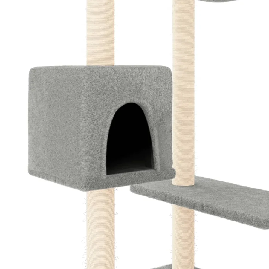 Arbre à chat avec griffoirs gris clair 82 cm - 6