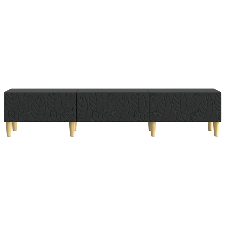Meuble TV 147 x 34,5 x 30 cm Noir Bois d'ingénierie - 5