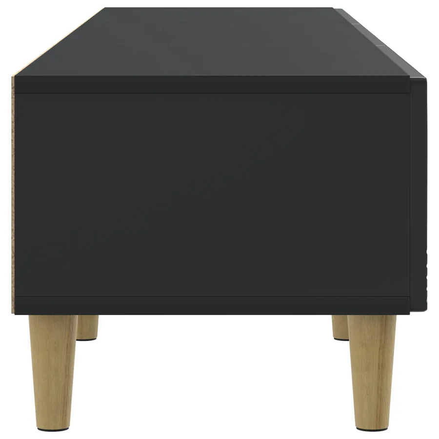Meuble TV 147 x 34,5 x 30 cm Noir Bois d'ingénierie - 6