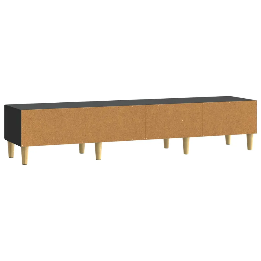 Meuble TV 147 x 34,5 x 30 cm Noir Bois d'ingénierie - 7
