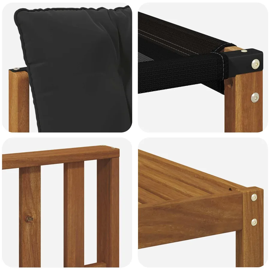 Ensemble de canapés d'extérieur 7 pcs Naturel et Noir - 7