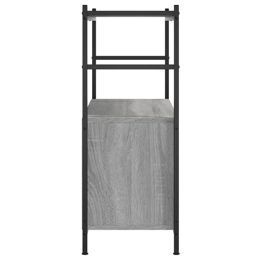 Bibliothèque sonoma gris 80x30x78,5 cm bois d'ingénierie et fer - 5