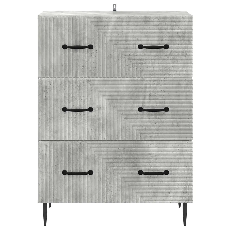 Armoire à tiroirs Gris béton 66 x 34,5 x 89,5 cm - 6