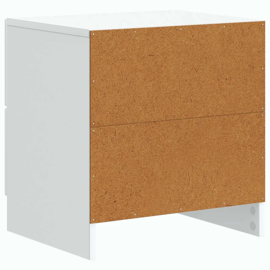 Cabinet de chevet avec tiroir 2 pcs Blanc 43 x 34,5 x 44,5 cm - 9