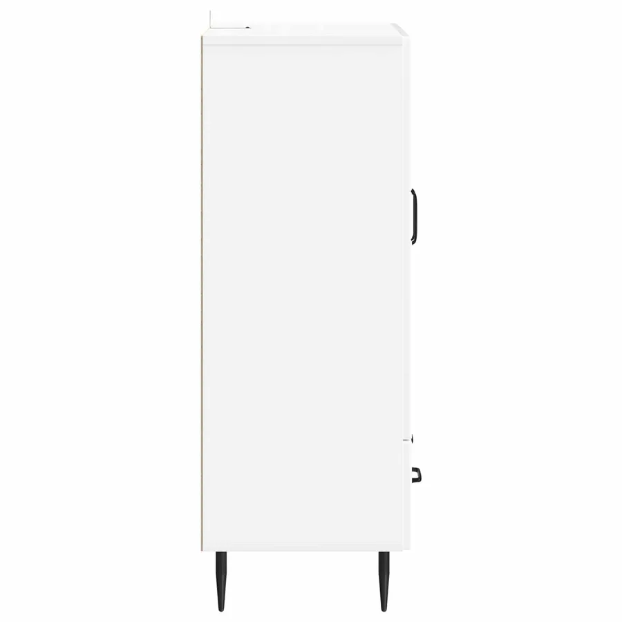 Buffet Blanc brillant 66 x 34,5 x 95 cm Bois d'ingénierie - 6