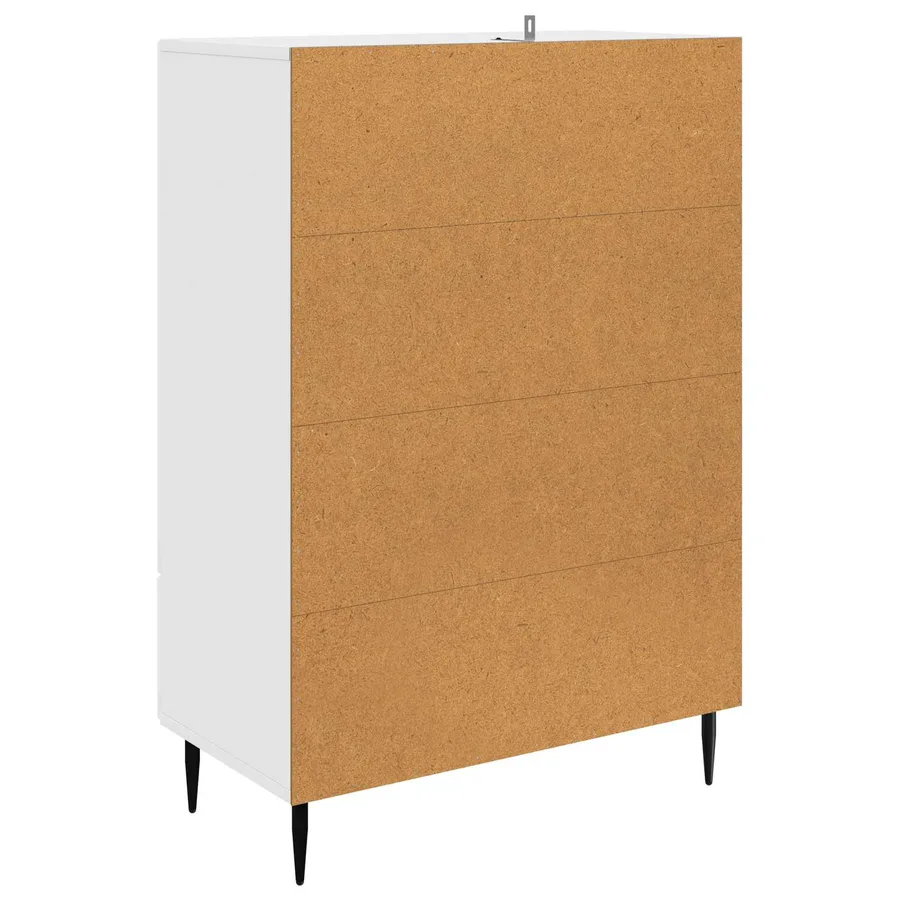 Buffet Blanc brillant 66 x 34,5 x 95 cm Bois d'ingénierie - 7