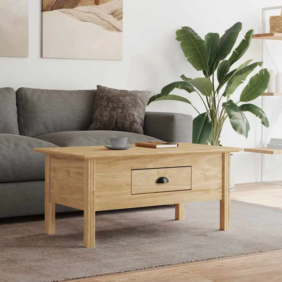 Table basse avec tiroir BODO Marron miel 100 x 55 x 45,8 cm