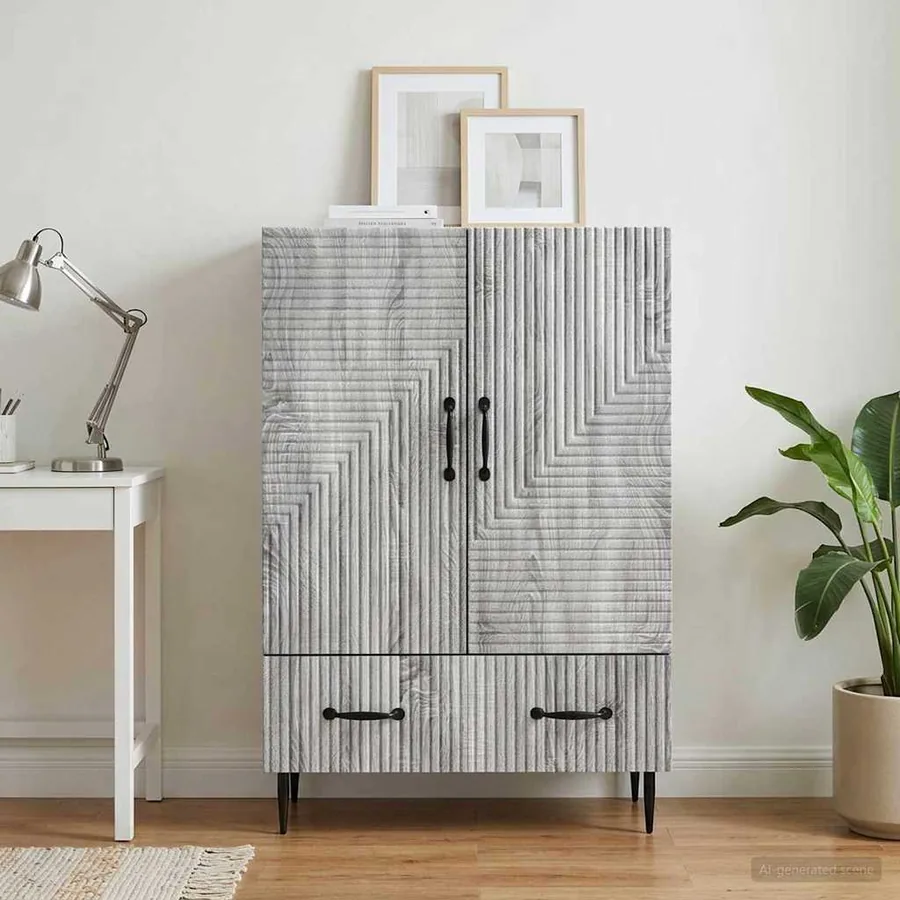 Buffet Sonoma gris 66 x 34,5 x 95 cm Bois d'ingénierie