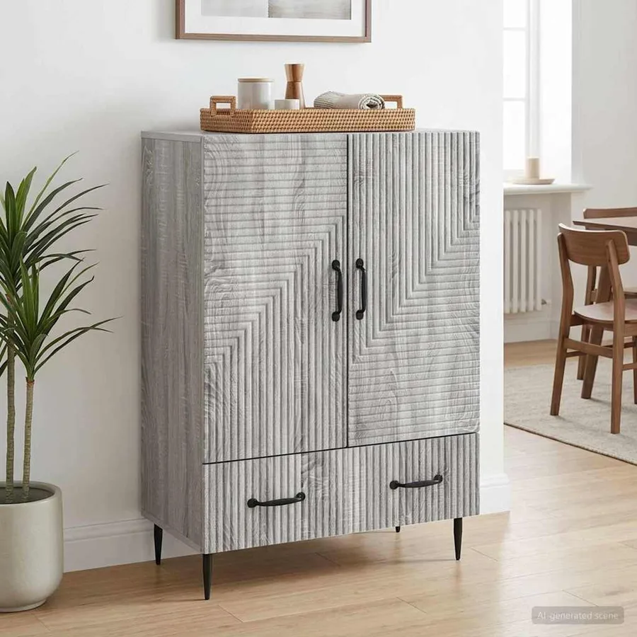 Buffet Sonoma gris 66 x 34,5 x 95 cm Bois d'ingénierie - 3