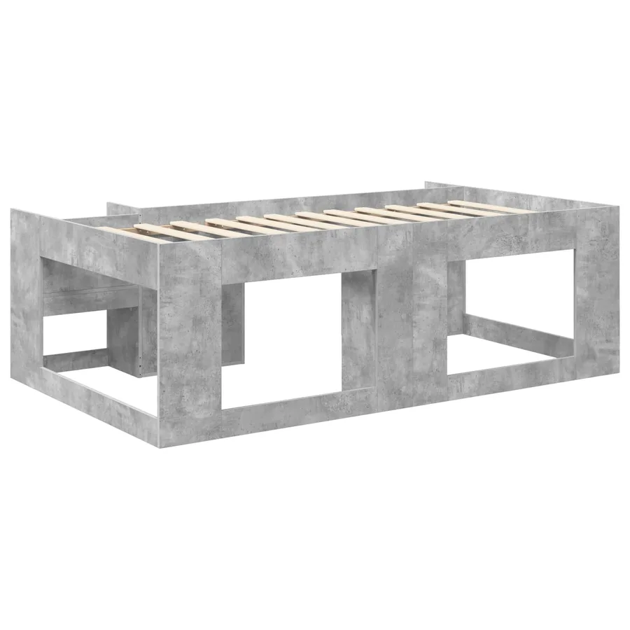 Cadre de lit pour enfants avec rangement Gris béton 90 x 190 cm - 5