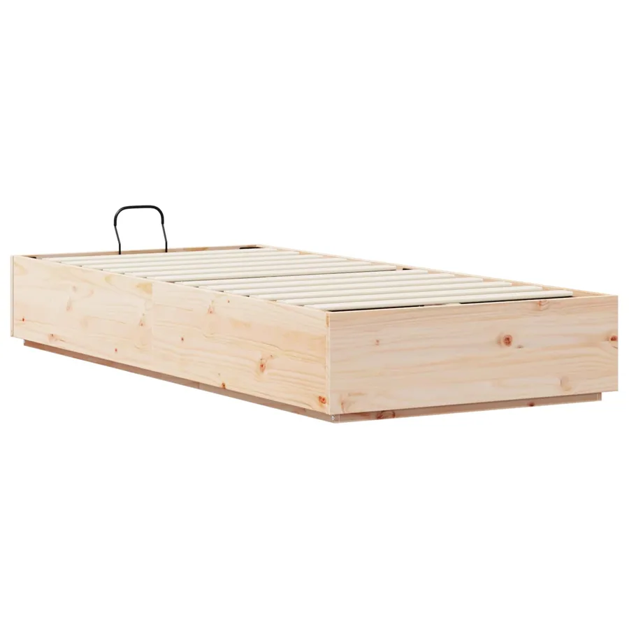 Cadre de lit ottoman avec rangement Naturel 100 x 200 cm - 9