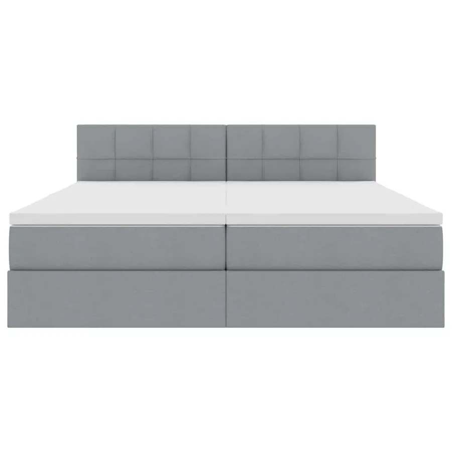 Lit de Rangement Gris clair 200 x 200 cm Cuir synthétique - 10
