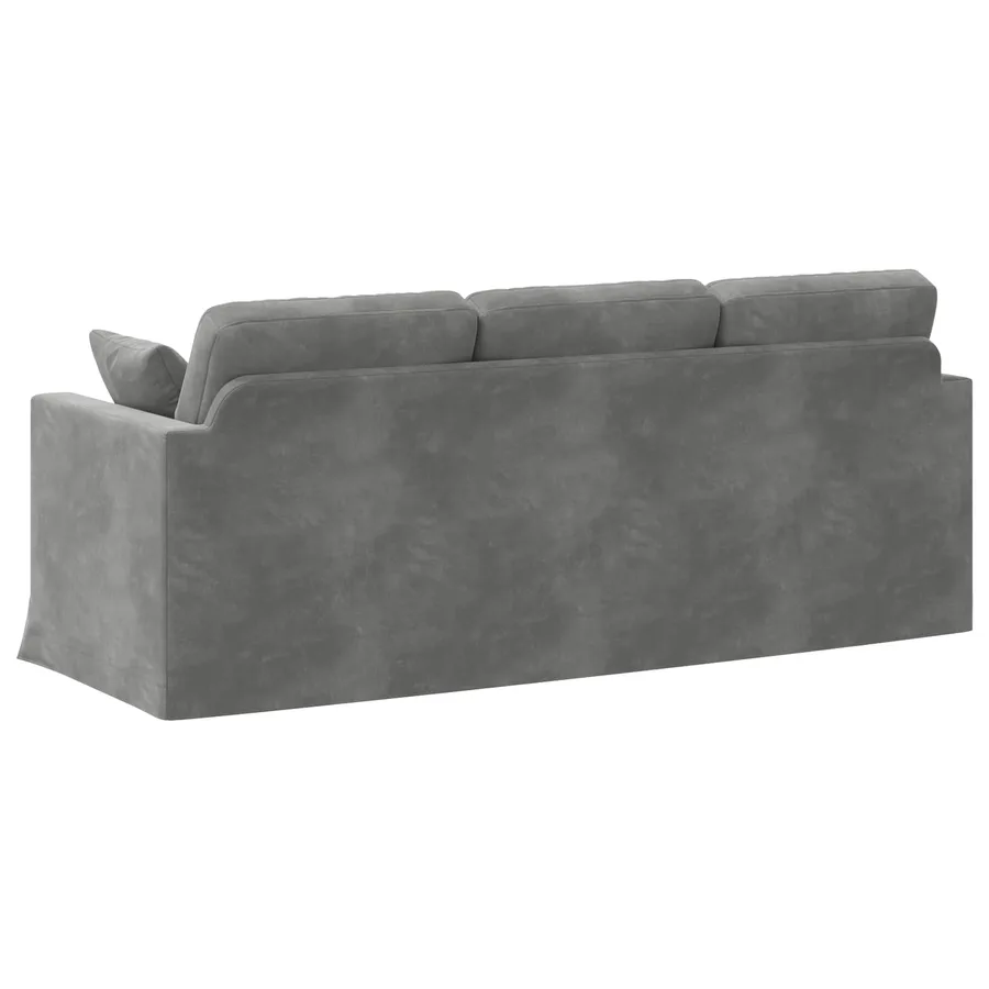 Canapé Gris foncé 198 x 78 x 80 cm Velours - 6