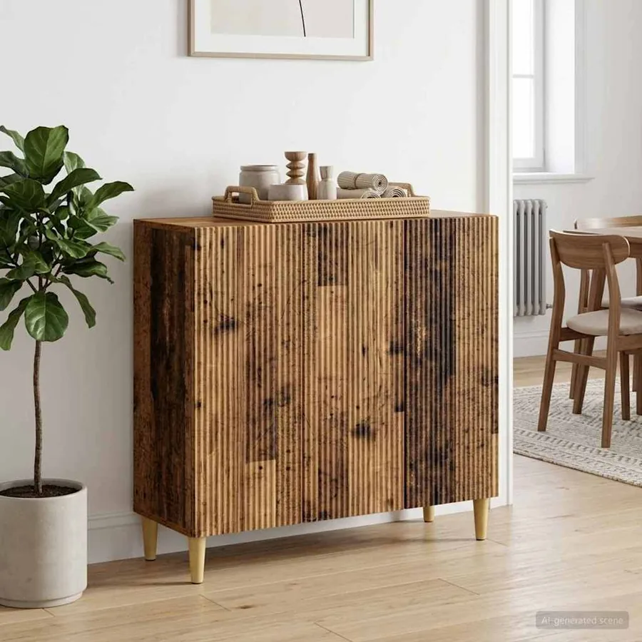 Buffet Bois ancien 89 x 34,5 x 80 cm Bois d'ingénierie