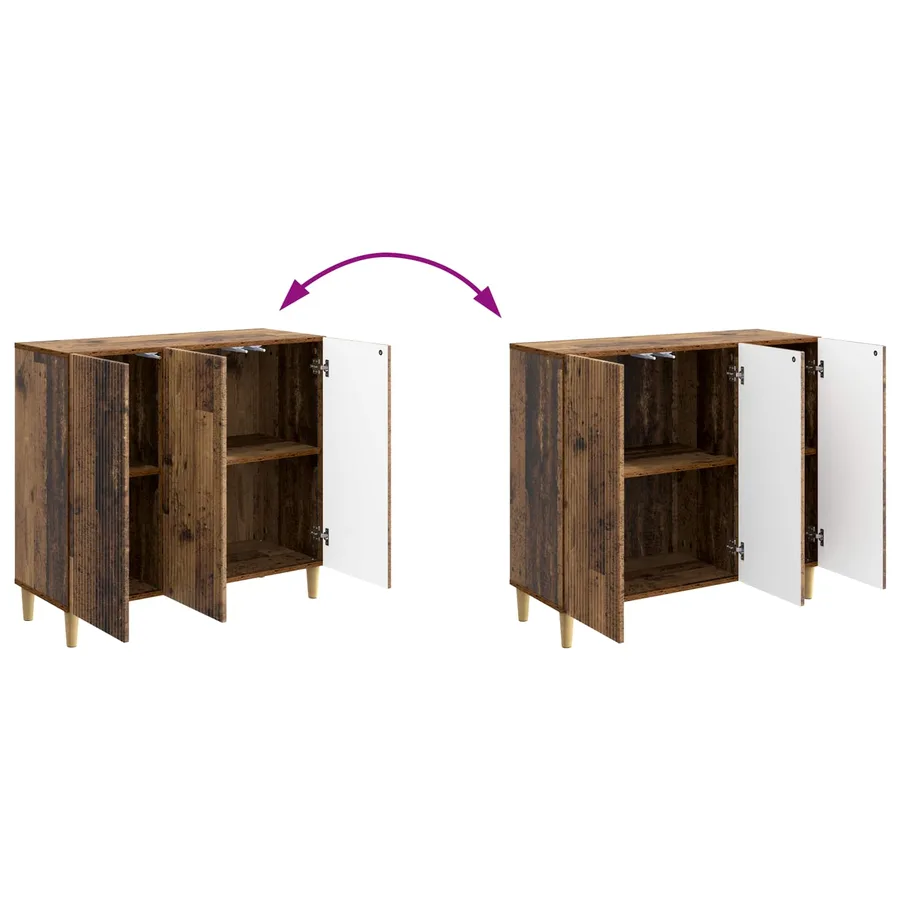 Buffet Bois ancien 89 x 34,5 x 80 cm Bois d'ingénierie - 11