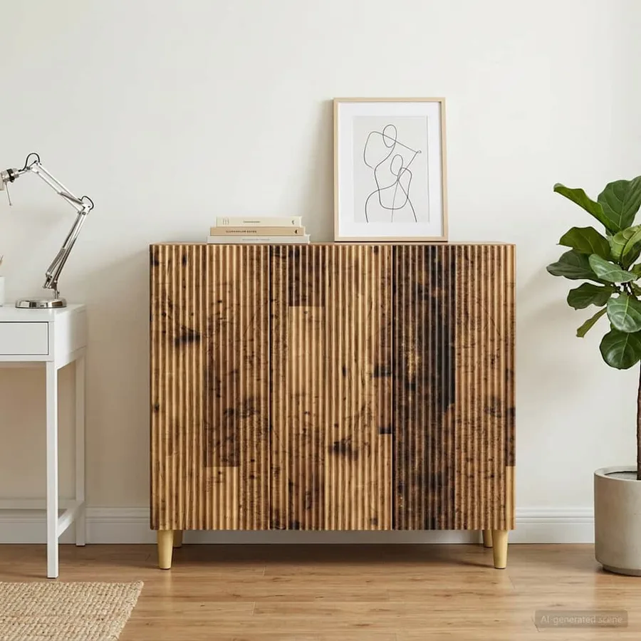 Buffet Bois ancien 89 x 34,5 x 80 cm Bois d'ingénierie - 4