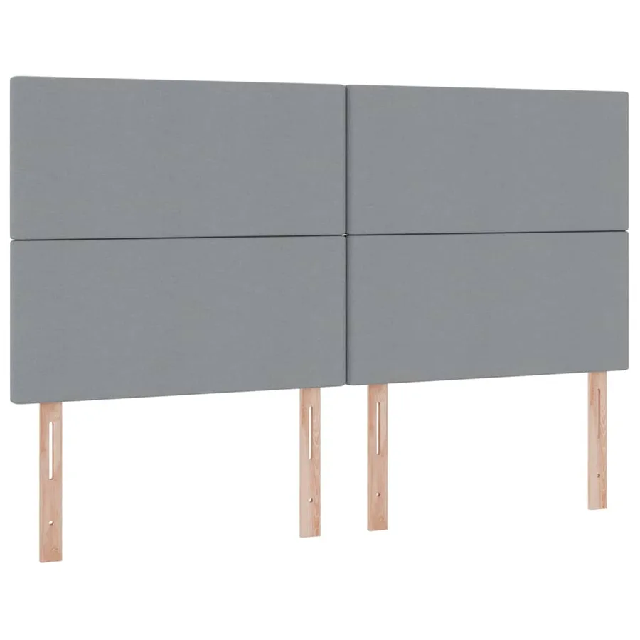 Lit de rangement LED avec matelas Gris clair 200 x 200 cm Tissu - 10