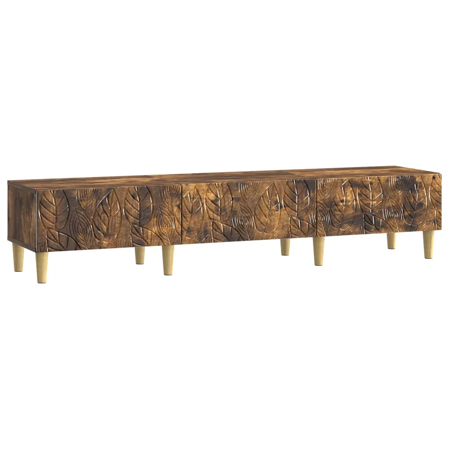 Meuble TV 147 x 34,5 x 30 cm Chêne fumé Bois d'ingénierie - 2