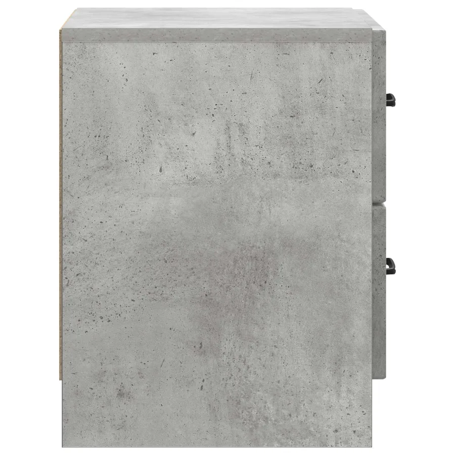Cabinet de chevet avec tiroir Gris béton 43 x 34,5 x 44,5 cm - 6