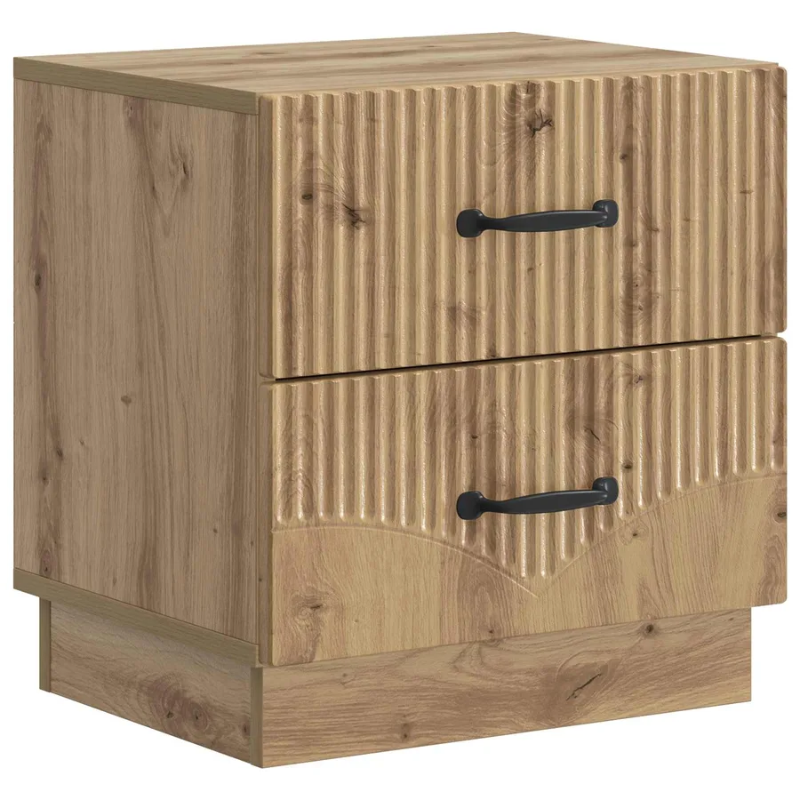 Cabinet de chevet 2 pc Chêne artisanal 43 x 34,5 x 44,5 cm - 5