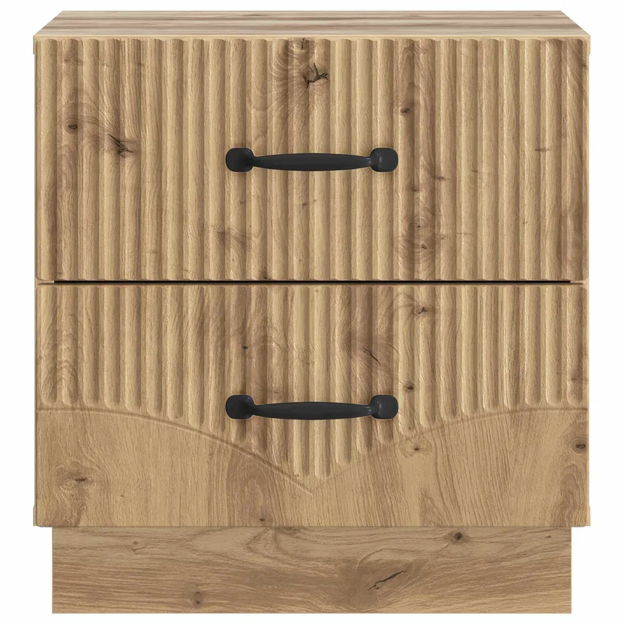 Cabinet de chevet 2 pc Chêne artisanal 43 x 34,5 x 44,5 cm - 7